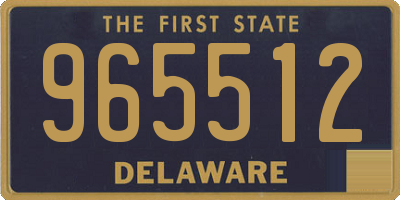 DE license plate 965512