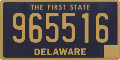 DE license plate 965516