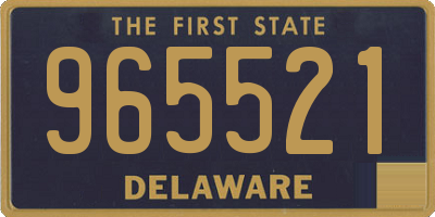 DE license plate 965521