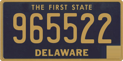 DE license plate 965522