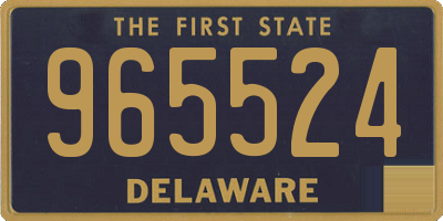 DE license plate 965524