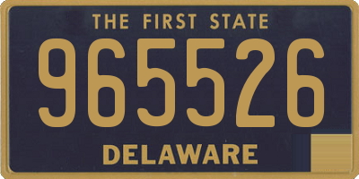 DE license plate 965526