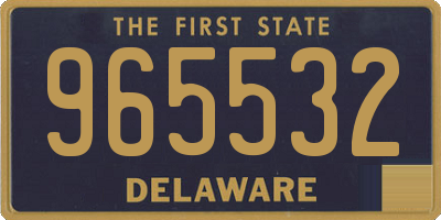 DE license plate 965532