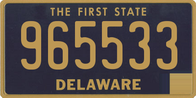 DE license plate 965533