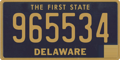 DE license plate 965534