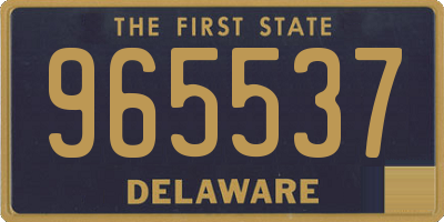 DE license plate 965537