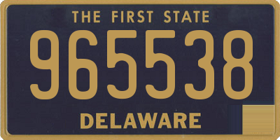 DE license plate 965538