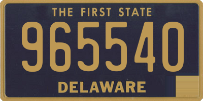 DE license plate 965540