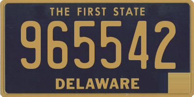 DE license plate 965542