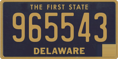 DE license plate 965543