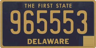 DE license plate 965553