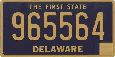 DE license plate 965564