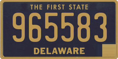 DE license plate 965583