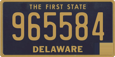 DE license plate 965584