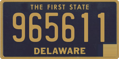 DE license plate 965611