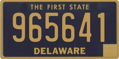 DE license plate 965641