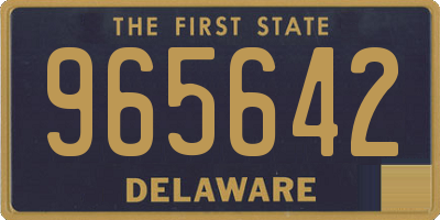 DE license plate 965642