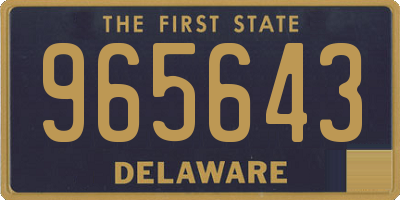 DE license plate 965643