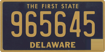 DE license plate 965645