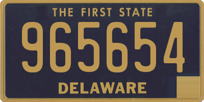 DE license plate 965654