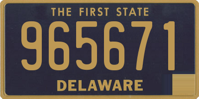 DE license plate 965671