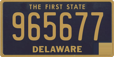 DE license plate 965677