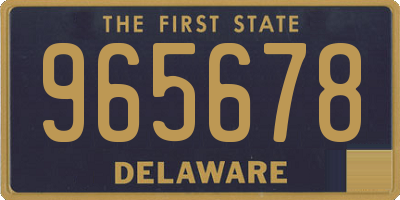 DE license plate 965678