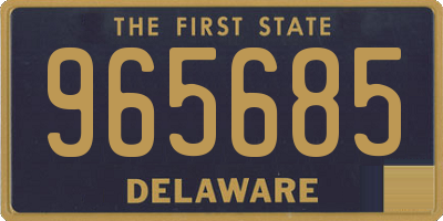 DE license plate 965685