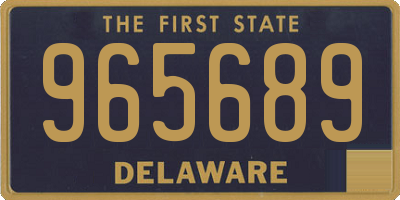 DE license plate 965689