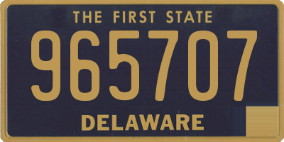 DE license plate 965707