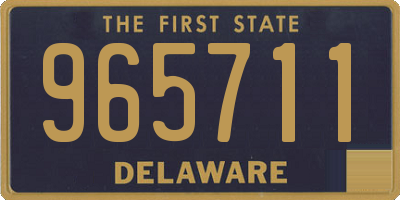 DE license plate 965711