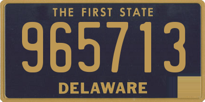 DE license plate 965713