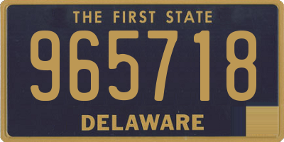 DE license plate 965718