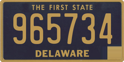 DE license plate 965734