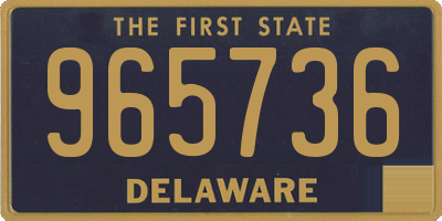 DE license plate 965736