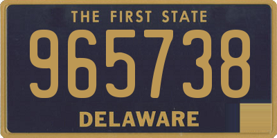 DE license plate 965738