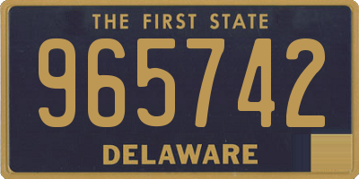 DE license plate 965742