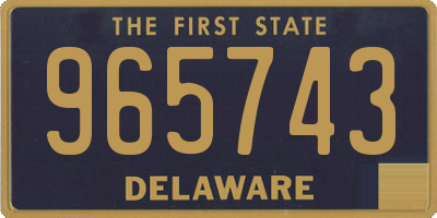 DE license plate 965743