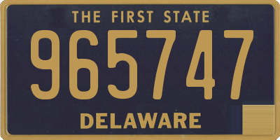 DE license plate 965747