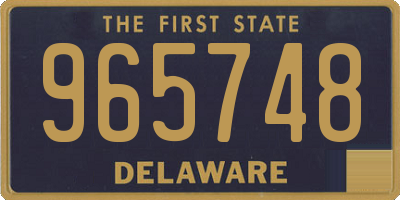 DE license plate 965748