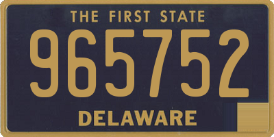 DE license plate 965752