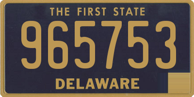 DE license plate 965753