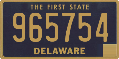 DE license plate 965754