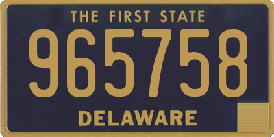 DE license plate 965758