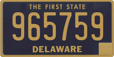 DE license plate 965759