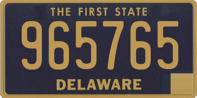 DE license plate 965765