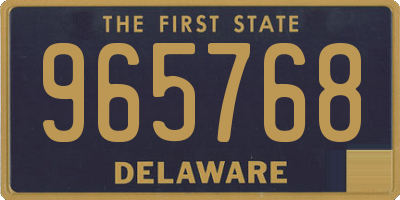 DE license plate 965768