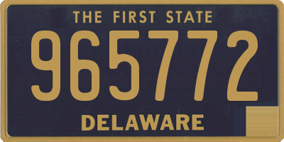 DE license plate 965772