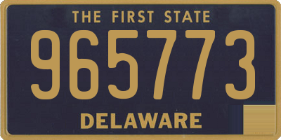 DE license plate 965773