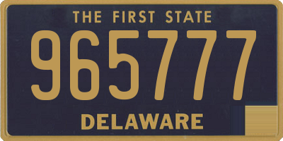 DE license plate 965777